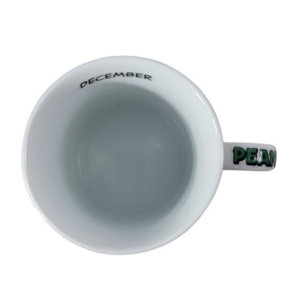 2/$15 Danbury Mint Peanuts Christmas Mug Green December Calendar Charlie Brown - Picture 6 of 9